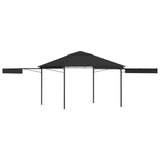 Gazebo with Double Extending Roofs 3x3x2.75 m Anthracite 180g/m 48004