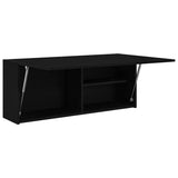 Bathroom Wall Cabinet Black 100x25x40 cm Engineered Wood 860104