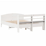 Bed Frame without Mattress White 160x200 cm Solid Wood Pine 3306961
