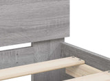 Bed Frame with LED Grey Sonoma 80 x 200 cm Engineered Wood 8008995