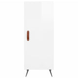 Sideboard High Gloss White 34.5x34x90 cm Engineered Wood 828510