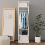 ZNTS Wardrobe High Gloss White 50x50x200 cm Engineered Wood 800240