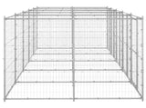 Outdoor Dog Kennel Galvanised Steel 12.1 m 3082285