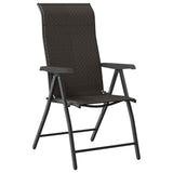 Garden Dining Set 7 pcs Black Coffee Powder-Coated Steel 3379272