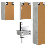 Bathroom Furniture Set 5 pcs Concrete Grey 3407242