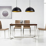 ZNTS Ceiling Lamp 2 pcs Height-adjustable Semi-spherical Black 241113