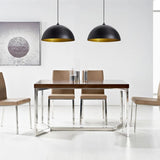 ZNTS Ceiling Lamp 2 pcs Height-adjustable Semi-spherical Black 241113