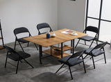 4pcs Elegant Foldable Iron & PVC Chairs for Convention & Exhibition Black 41844164