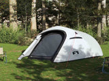 Camping Tent Tunnel 3-Person White Blackout Fabric Waterproof 94603
