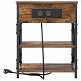 Bedside Cabinet with Shelf 2 pcs Smoked Oak 41 x 31 x 51 cm 859520