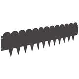 Lawn Edging 10 pcs 103 x 25 cm Steel Black 8008693