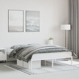 Metal Bed Frame without Mattress White 160x200cm 373676