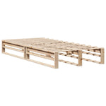 ZNTS Bed Frame without Mattress 100x200 cm Solid Wood Pine 3306489