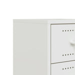 ZNTS Bedside Cabinets 2 pcs White 36x39x43.5 cm Steel 846637