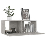 8 Piece TV Cabinet Set Concrete Grey Engineered Wood 3079089