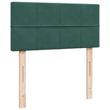 Box Spring Bed with Mattress Dark Green 90x200 cm Velvet 3286225