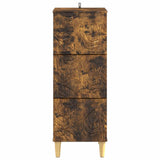Drawer Cabinet Smoked Oak 33 x 34.5 x 90 cm Engineered Wood 895080