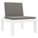 6 Piece Garden Lounge Set with Cushions White PP 3190451
