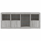 Sideboard with LED Lights Grey Sonoma 164x37x67 cm 3209056