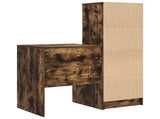 Desk with Drawer with Shelf with Storage 2 pcs Smoked Oak 3337341
