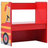 3 Piece Kids Chair Table Set Fire Truck Design Wood 286190