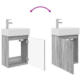 Bathroom Vanity Unit with Tap Grey Sonoma 45.5 x 22.5 x 84 cm 889447