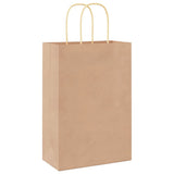 Paper Bags 250 pcs with Handles Brown 21x11x31 cm 4101588