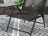 Three-Piece Garden Seat Set, with Glass-Top Table - Black T3398P317768