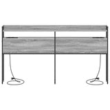 Headboard with Shelf Grey sonoma 200 cm Engineered wood 859718