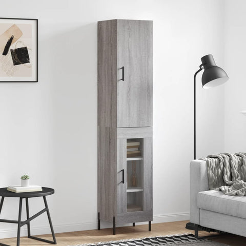 Highboard Grey Sonoma 34.5x34x180 cm Engineered Wood 3199055