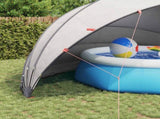 Pool Dome Folding Manual Grey and Orange 592 x 590 x 275 cm 42001133