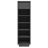 Shoe Cabinet Grey 30x34x105 cm Solid Wood Pine 813557