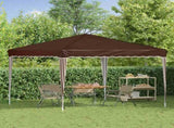 Pop-up Party Tent 288 x 288 x 245 cm Brown Oxford Fabric 42019753