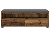 Hall Bench Old Wood 100 x 38 x 46 cm Engineered Wood and Fabric 891470