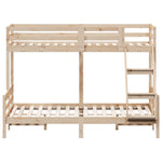 ZNTS Bunk Bed without Mattress 90x200/140x200 cm Solid Wood 3207189