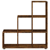 Staircase Bookcase Smoked Oak 107 cm Engineered Wood 342606