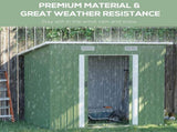 7 x 4ft Outdoor Garden Metal Storage Shed, Tool Storage Box for Backyard, Patio and Lawn, Light T3398P323867