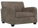 Armchair Dark Grey Faux Suede Leather 42043425