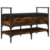 Shoe Bench Smoked Oak 85.5x42x57.5 cm Engineered Wood 835231