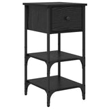 Bedside Cabinet with Drawer 2 pcs Black Oak 33.5 x 36 x 70 cm 871241