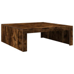 ZNTS Coffee Table Smoked Oak 100x100x35 cm Engineered Wood 815996