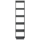 Book Cabinet/Room Divider Grey 40x35x167 cm Solid Wood Pine 810856