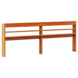 Headboard with Shelves Wax Brown 200 cm Solid Wood Pine 850940