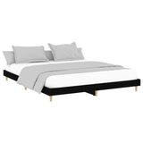 Bed Frame without Mattress Black 200x200 cm Engineered Wood 832006