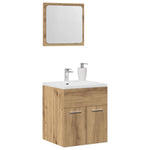 ZNTS 2 Piece Bathroom Furniture Set Artisan Oak Engineered Wood 862037