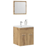 ZNTS 2 Piece Bathroom Furniture Set Artisan Oak Engineered Wood 862037