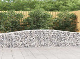 Arched Gabion Baskets 10 pcs 400x50x60/80 cm Galvanised Iron 3145938
