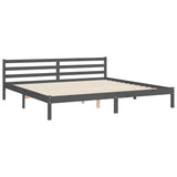 Bed Frame without Mattress Grey 200x200 cm Solid Wood 3194073