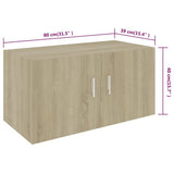 Wall Mounted Cabinet Sonoma Oak 80x39x40 cm Engineered Wood 802798