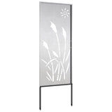 Garden Privacy Screen Silver 50 x 140 cm Stainless steel 876277